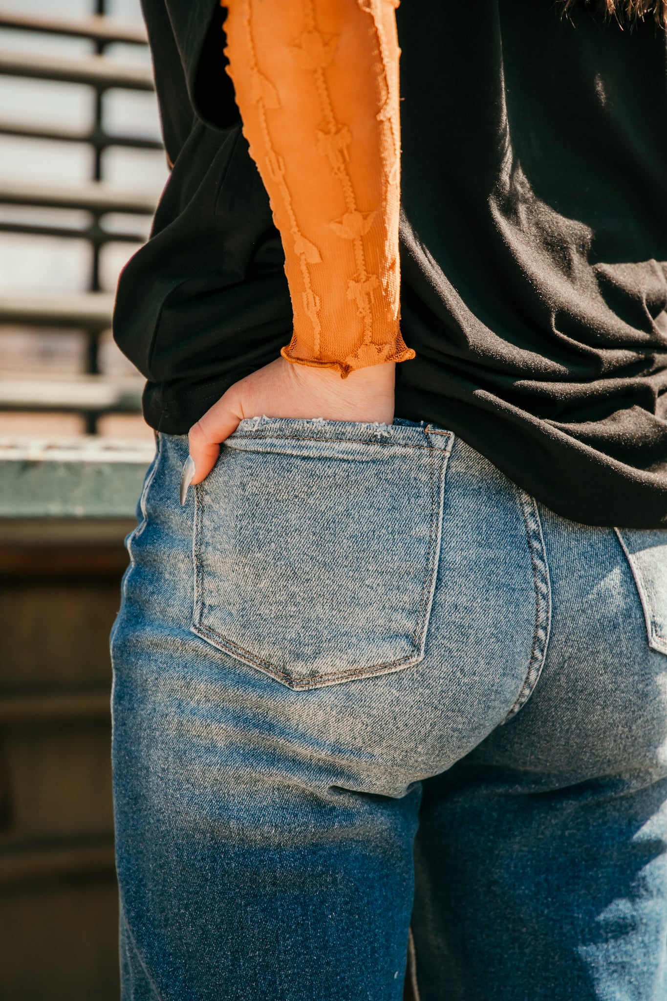 Lacey Mid Wash High Rise Flare Jeans