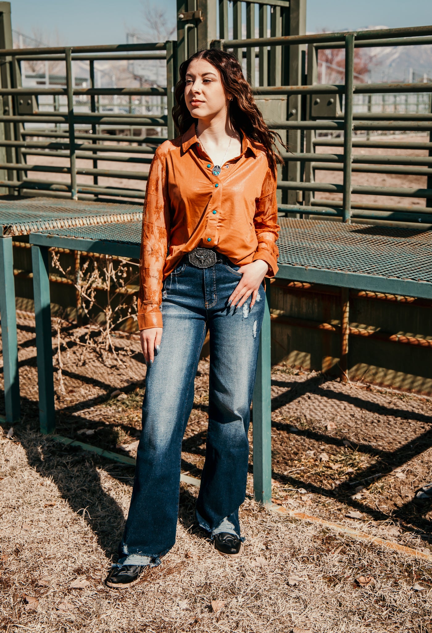 Daisy Dark Wash High Rise Trouser Jeans
