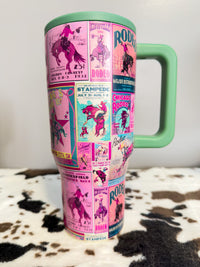 Retro Rodeo Poster Tumbler