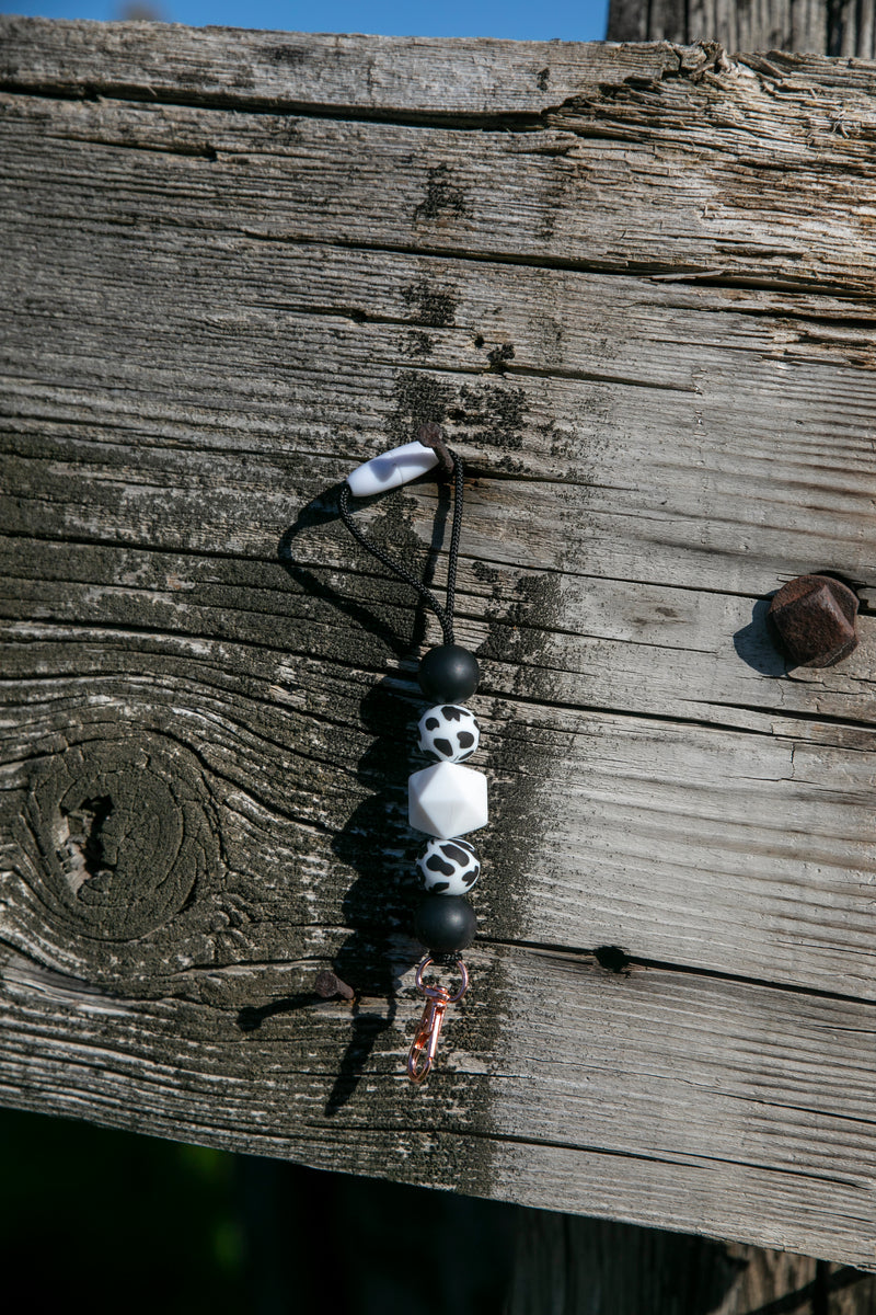 Cow Print Car Freshie Hanger