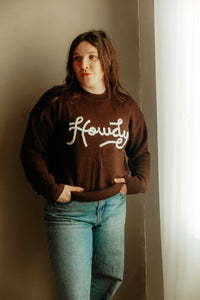 Howdy Embroidered Sweater