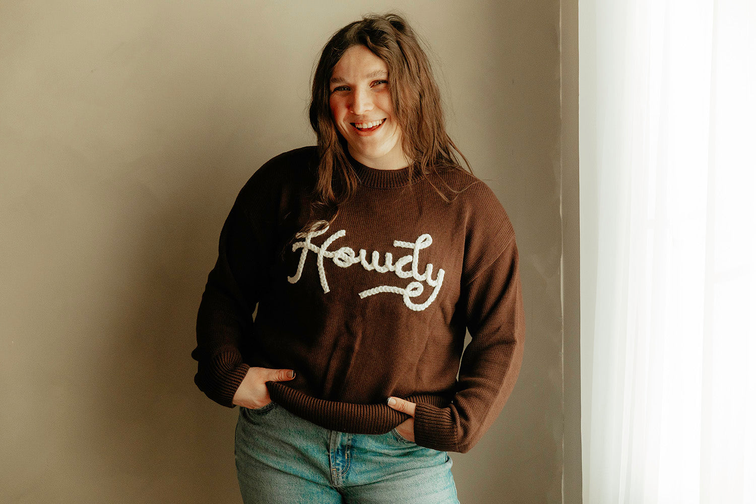 Howdy Embroidered Sweater