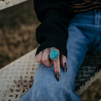 The Loretta Turquoise Adjustable Ring