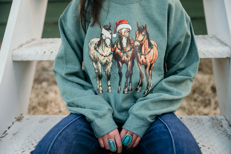 Holiday Horses Crewneck