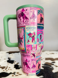 Retro Rodeo Poster Tumbler