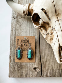 Western Bar Stone Dangle Earrings