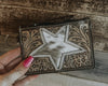 Star Cowhide Tooled Keychain Wallet