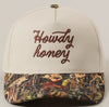 Howdy Honey Embroidery Camo Two-Tone Trucker Hat