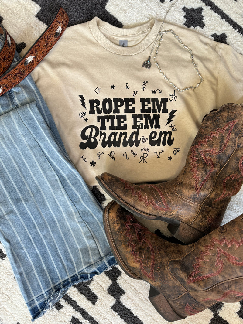 Rope Em, Tie Em, Brand Em Graphic Tee