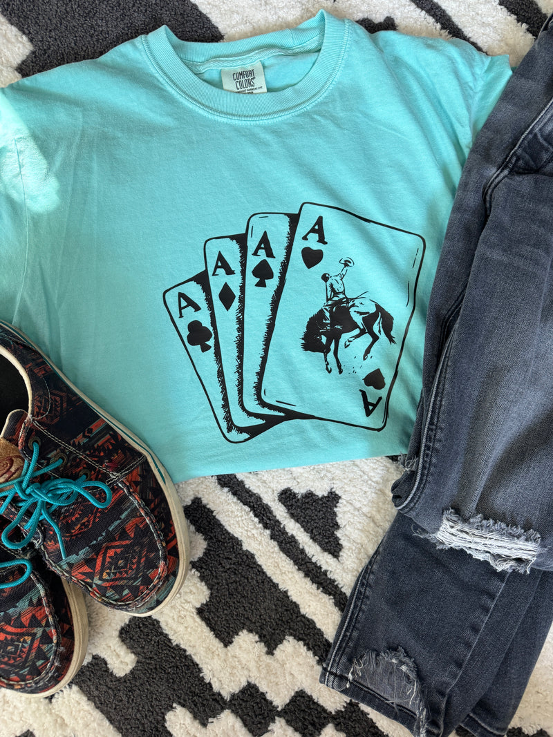 Cowboy Playing Cards Graphic Tee