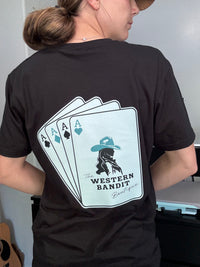 Western Bandit Deck of Cards Graphic Tee