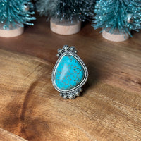 The Loretta Turquoise Adjustable Ring