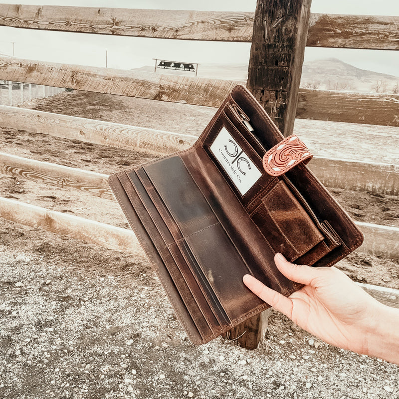 Sadie's Cowhide Clutch Wallet