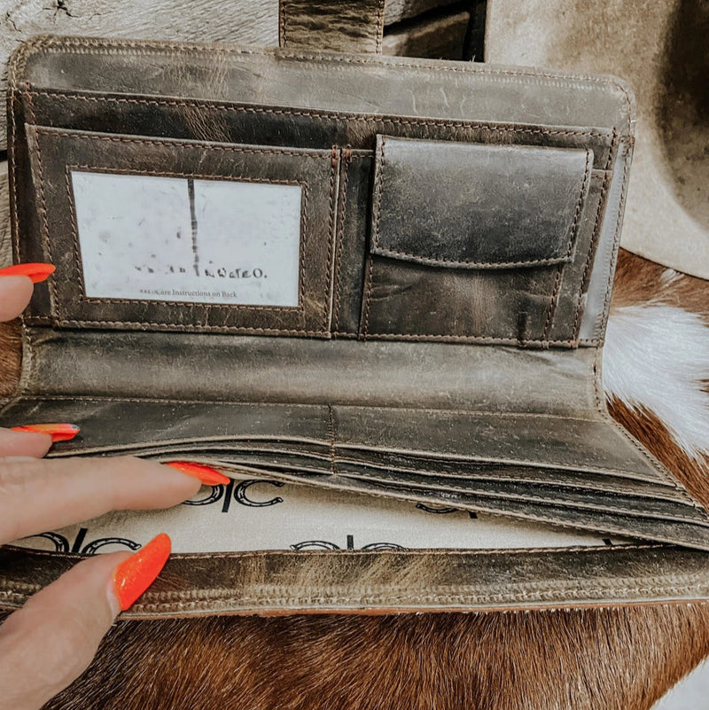 Sadie's Cowhide Clutch Wallet