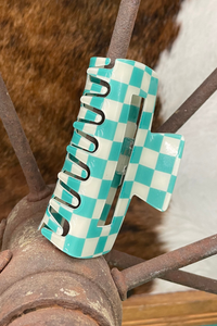 Checked Funky Frontier- Turquoise